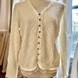 Womans Judith Hart cream top size Small